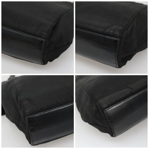 PRADA Tote Bag Nylon Black Silver Auth hk2904 - Picture 15 of 16